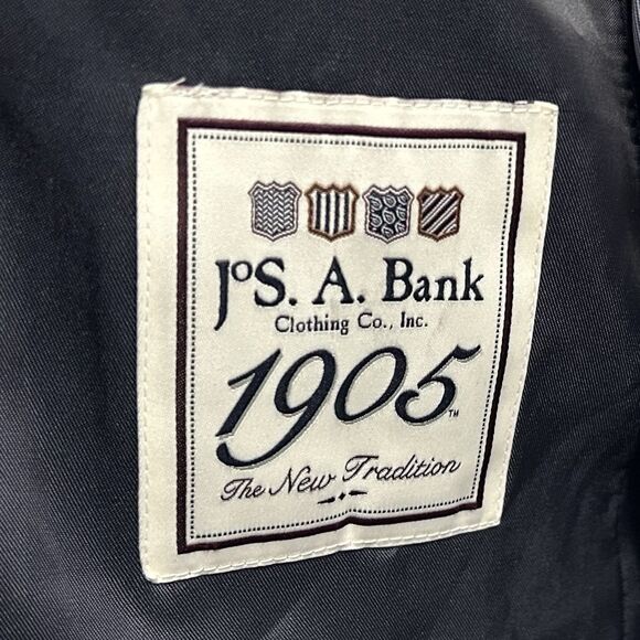 Jos A Bank 40S Tailored Fit Sport Coat Blue Plaid Wool Blend Double Vented - Picture 3 of 8